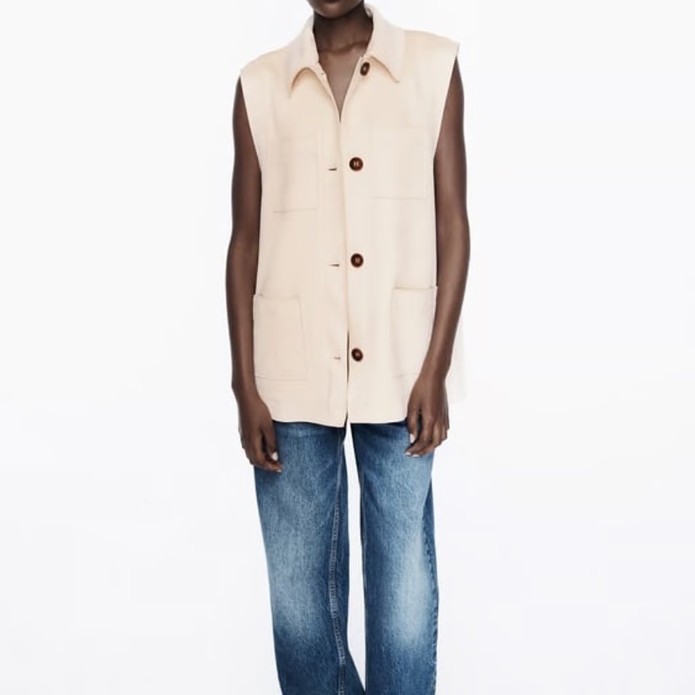 ZARA Faux Suede Vest